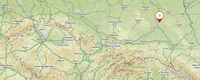 Mapa, kde František Čadský padl do zajetí